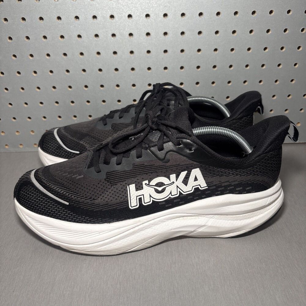 Hoka One One Skyflow Shoes Mens Sz 12 Black White Running Walking Athletic Gym - Picture 2 of 14